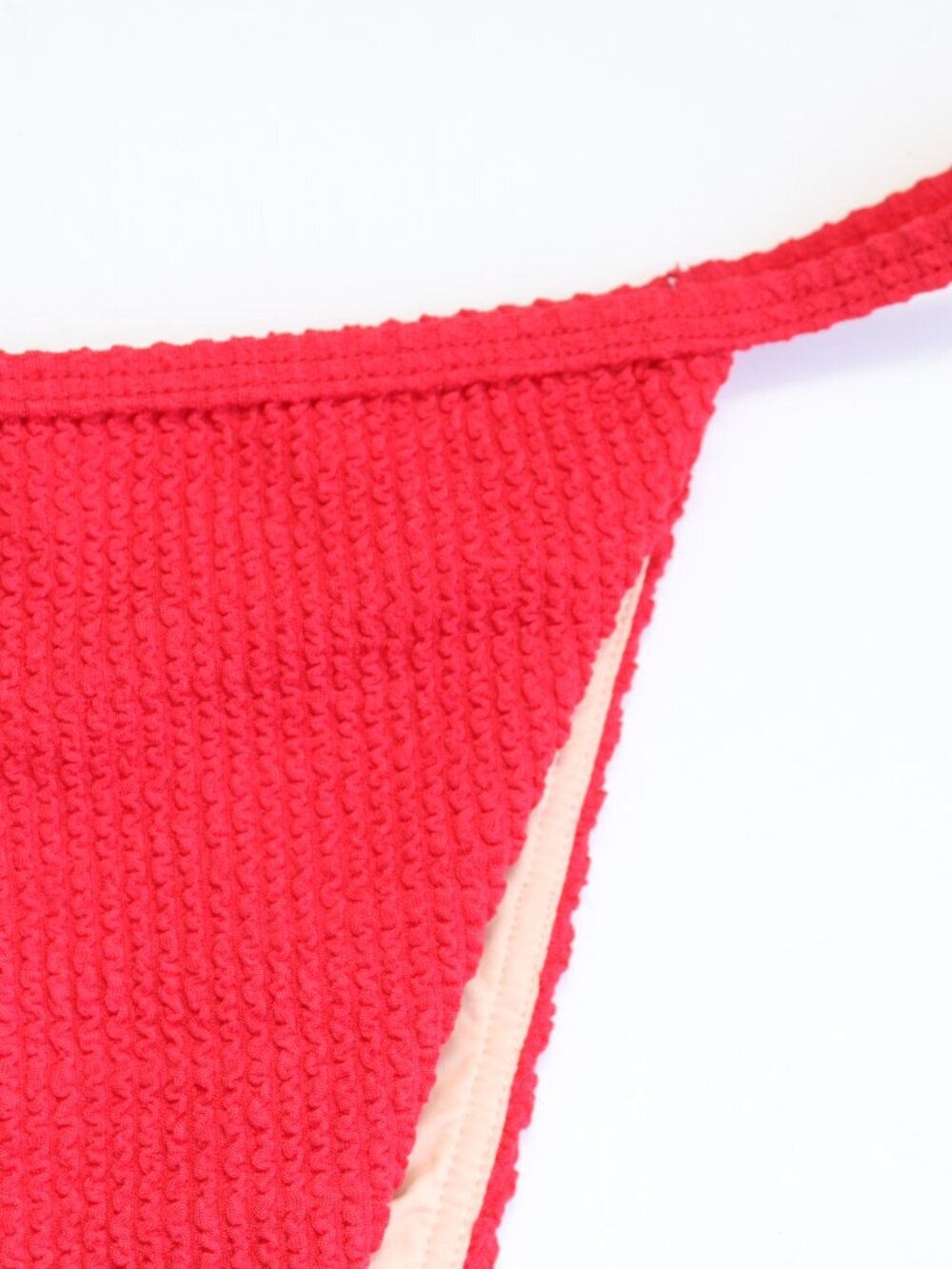Loverbird Red Carmen Scrunch High Cut Bikini Bottom Red Size Medium NWT - Picture 7 of 7